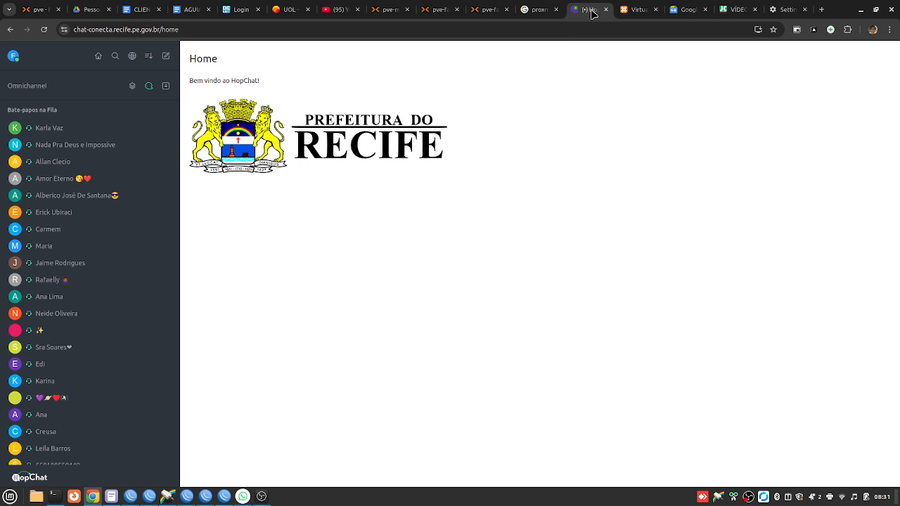 HopChat com notificações ativas