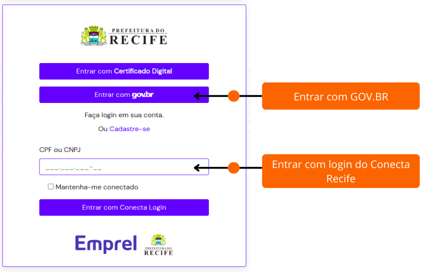 Tela de login