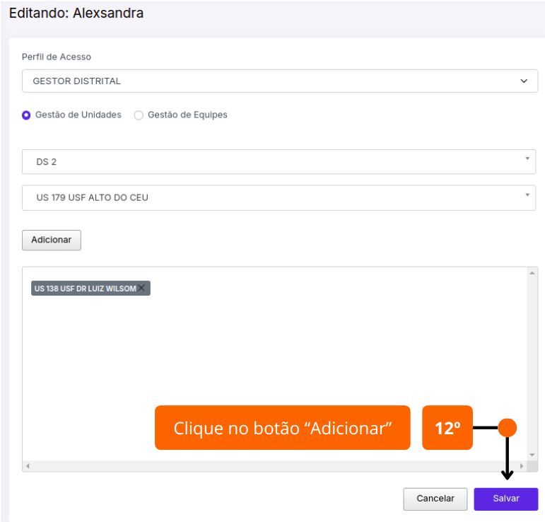Botão Salvar