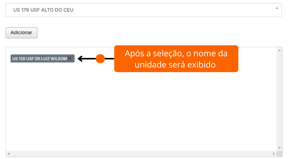 Unidades listadas